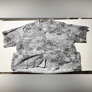 Men's Gray Tropical Print Shirt Jacket